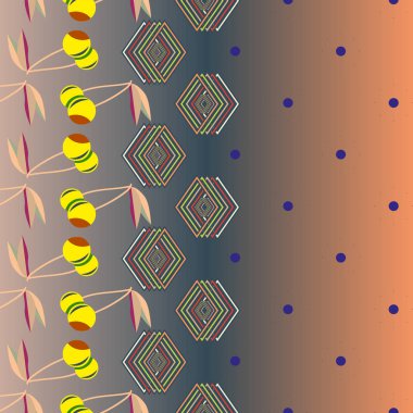 kiraz seamless modeli. Tekstil Ambalaj ve duvar kağıtları için iyi.