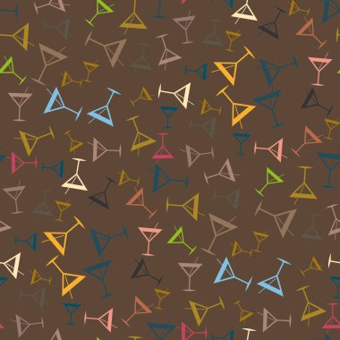 Tropik kokteyller renkli seamless modeli