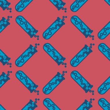 Kimya test tüpleri parlak arka plan üzerinde. Seamless modeli.