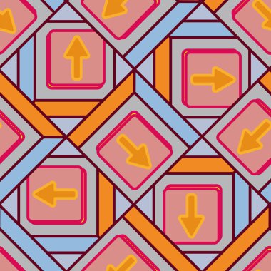 Ok düğmeleri ile Dikişsiz soyut desen