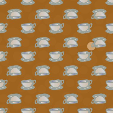 Bardak kahve veya çay arka plan seamless modeli üzerinde noktalı.