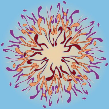 Yeni simetrik soyut mandala. Duvar kağıdı, desen dolgularını, web sayfaları, yüzey dokuları için dekoratif nesne-ebilmek var olmak kullanılmış.