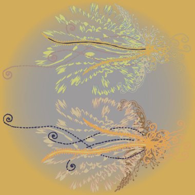 Yeni tasarım çalışmaları için el yapımı doodle ile soyut desen.