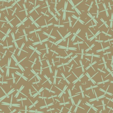 Dekoratif renkli seamless modeli ile şirin yusufçuk