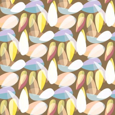 Parlak arka plan Dikişsiz desen çok renkli yapraklarda.