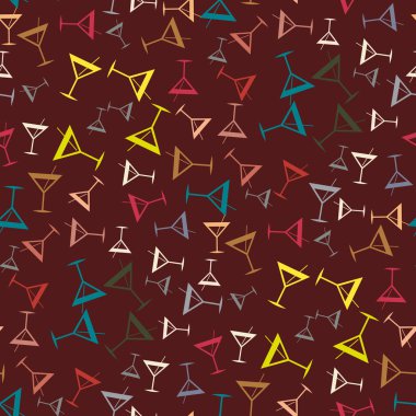 Tropik kokteyller renkli seamless modeli