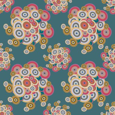 Soyut geometrik renkli seamless modeli daireler ile