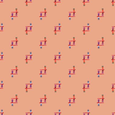 Dekoratif renkli seamless modeli ile şirin yusufçuk