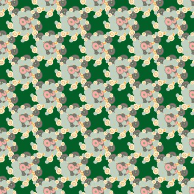 Soyut geometrik renkli seamless modeli daireler ile