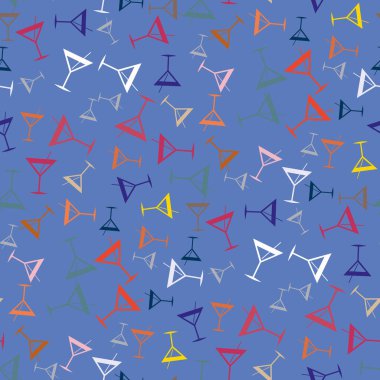 Tropik kokteyller renkli seamless modeli