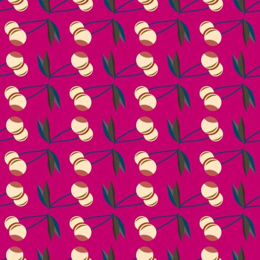 kiraz seamless modeli. Tekstil Ambalaj ve duvar kağıtları için iyi.