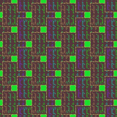 Okul hazırlıkları, arka plan için yeni dikişsiz desen. 