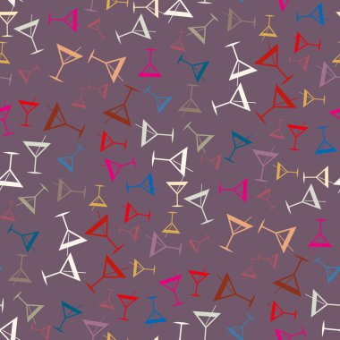 Tropik kokteyller renkli seamless modeli