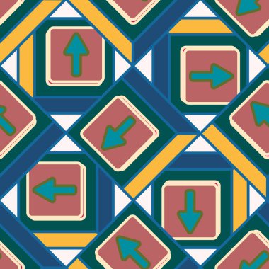 Ok düğmeleri ile Dikişsiz soyut desen