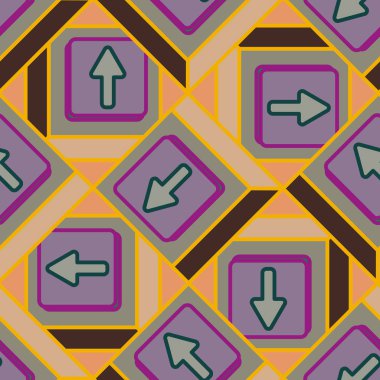 Ok düğmeleri ile Dikişsiz soyut desen