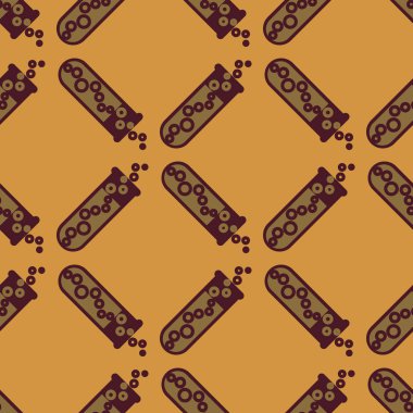 Kimya test tüpleri parlak arka plan üzerinde. Seamless modeli.