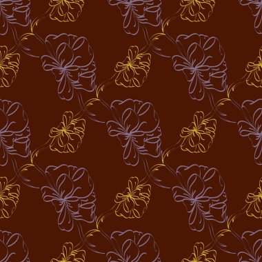 Çok renkli yay ve kurdeleler parlak seamless modeli.