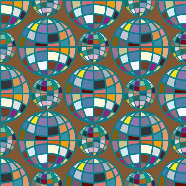 Renk seamless modeli ile işbirliği dünya küre.