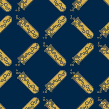 Kimya test tüpleri parlak arka plan üzerinde. Seamless modeli.