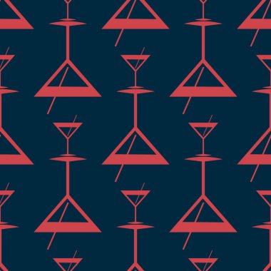 Tropik kokteyller renkli seamless modeli