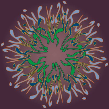 Yeni simetrik soyut mandala. Duvar kağıdı, desen dolgularını, web sayfaları, yüzey dokuları için dekoratif nesne-ebilmek var olmak kullanılmış.