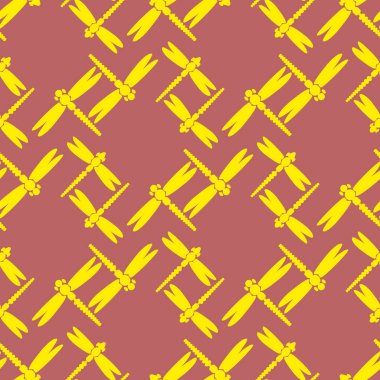 Dekoratif renkli seamless modeli ile şirin yusufçuk