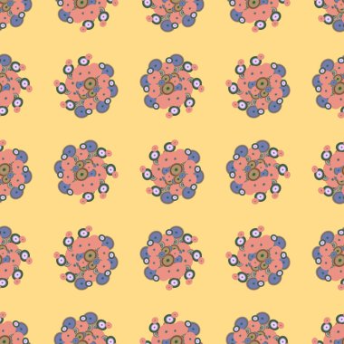 Soyut geometrik renkli seamless modeli daireler ile