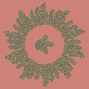 Stil zentangle yeni simetrik mandala sanat doodle ile esinlenerek.. 