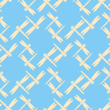 Dekoratif renkli seamless modeli ile şirin yusufçuk