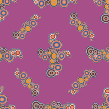 Soyut geometrik renkli seamless modeli daireler ile