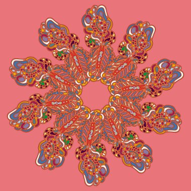 Stil zentangle yeni simetrik mandala doodle ile sanat esin kaynağı oldu. Duvar kağıdı, desen dolgularını, web sayfaları, yüzey dokuları için dekoratif nesne-ebilmek var olmak kullanılmış.