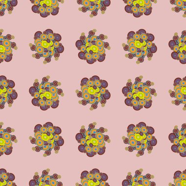 Soyut geometrik renkli seamless modeli daireler ile