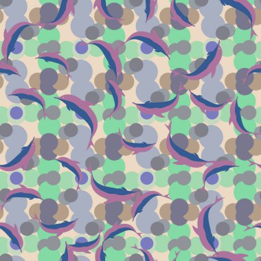 Yunuslar su altında çizim arka planı için bir sürü ile sorunsuz doku