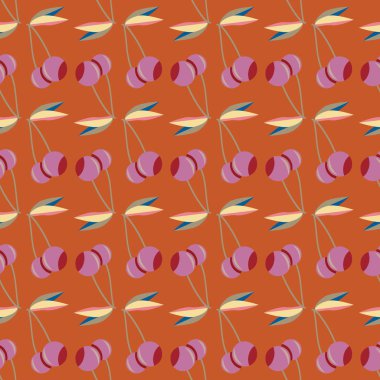 kiraz seamless modeli. Tekstil Ambalaj ve duvar kağıtları için iyi.