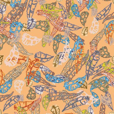 Tüyler, vektör çizim ile zemin 