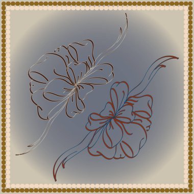 Set çekilmiş yay izole el renk arka plan üzerinde.