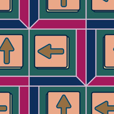 Ok düğmeleri ile Dikişsiz soyut desen