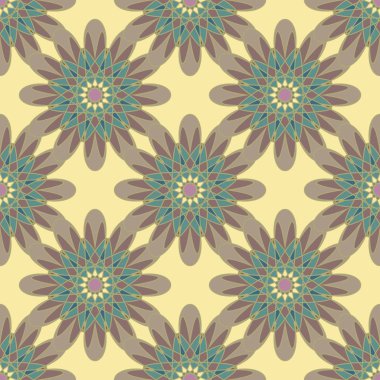  soyut çiçek geometrik Dikişsiz desen arka planı için