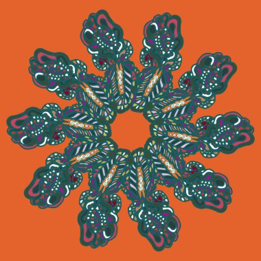 Stil zentangle yeni simetrik mandala doodle ile sanat esin kaynağı oldu. Duvar kağıdı, desen dolgularını, web sayfaları, yüzey dokuları için dekoratif nesne-ebilmek var olmak kullanılmış.