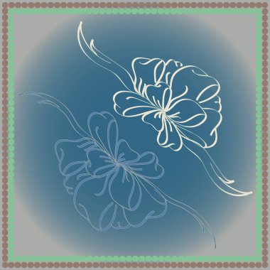 Set çekilmiş yay izole el renk arka plan üzerinde.