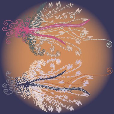 Yeni tasarım çalışmaları için el yapımı doodle ile soyut desen.