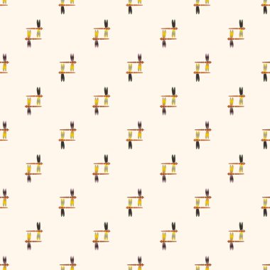 Dekoratif renkli seamless modeli ile şirin yusufçuk