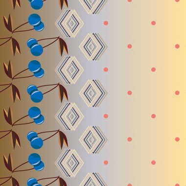 kiraz seamless modeli. Tekstil Ambalaj ve duvar kağıtları için iyi.