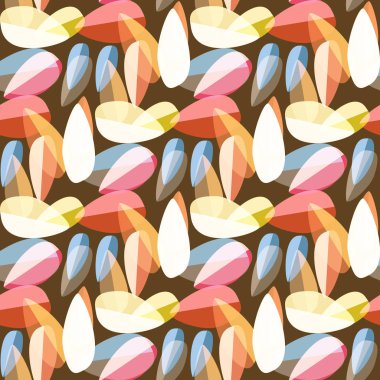 Parlak arka plan Dikişsiz desen çok renkli yapraklarda.