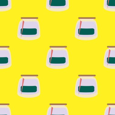 Kavanoz ile rustik ev konserve yeni dikişsiz desen arka planı için.