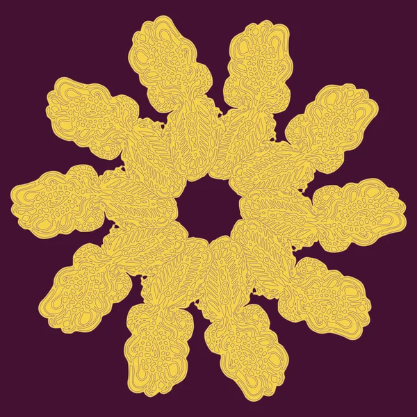 Basit renkli soyut mandala. Parlak dairesel süsleme basit şekiller oluşur. 