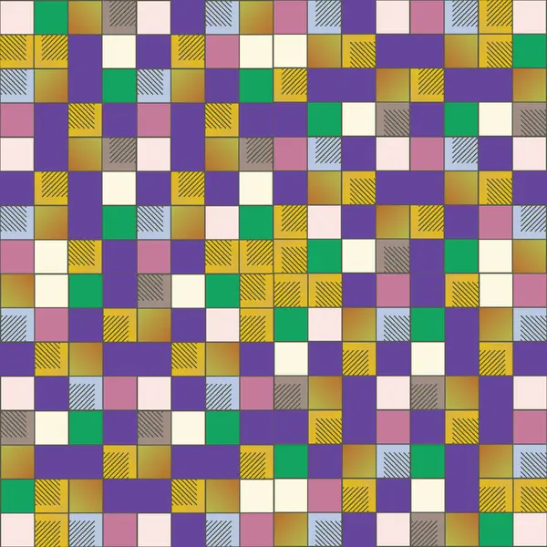 Abstrait Géométrique Coloré Motif Sans Couture — Image vectorielle