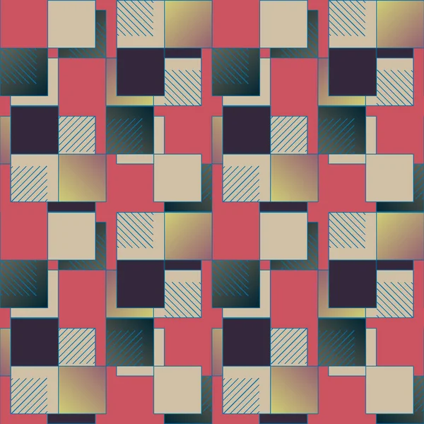 Abstraktní Geometrické Barevné Bezešvé Vzor — Stockový vektor