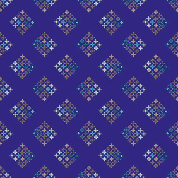 Çiçekler, vektör çizim ile çok renkli geometrik seamless modeli 