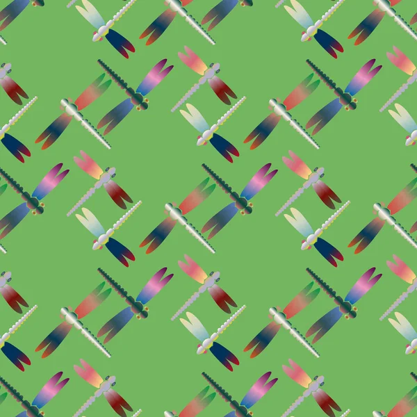 Dekoratif renkli seamless modeli ile şirin yusufçuk